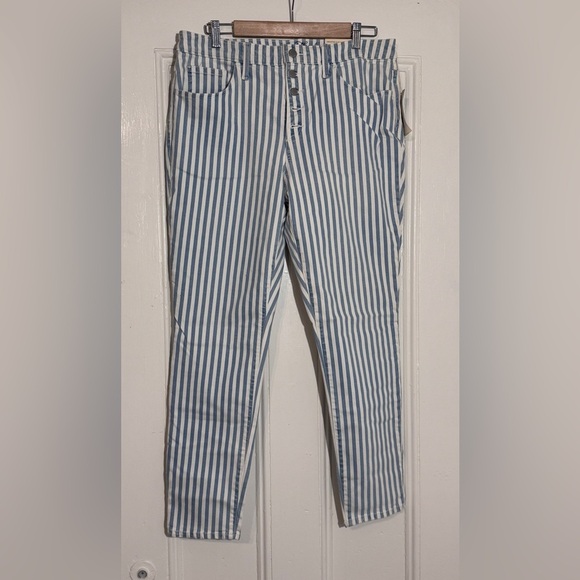Universal Thread Blue and White Striped jeans - Picture 1 of 3